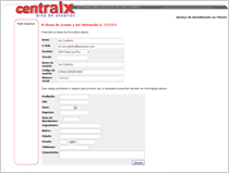 Registro via internet